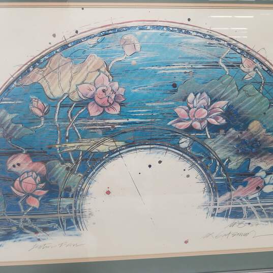William Gatewood - LOTUS FAN - Serigraph with Silver Leaf image number 5