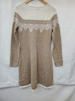 Wm Royal Robbins Beige & Ivory Wool Cotton Blend Sweater Dress Sz S W/Tags alternative image