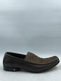 Authentic Louis Vuitton Brown Calf Hair Loafers M 10 image number 1