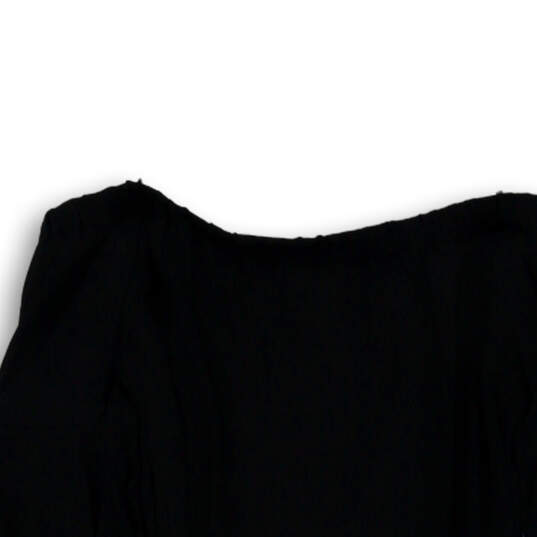 Womens Black Long Flare Sleeve Off The Shoulder Pullover Blouse Top Size M image number 3