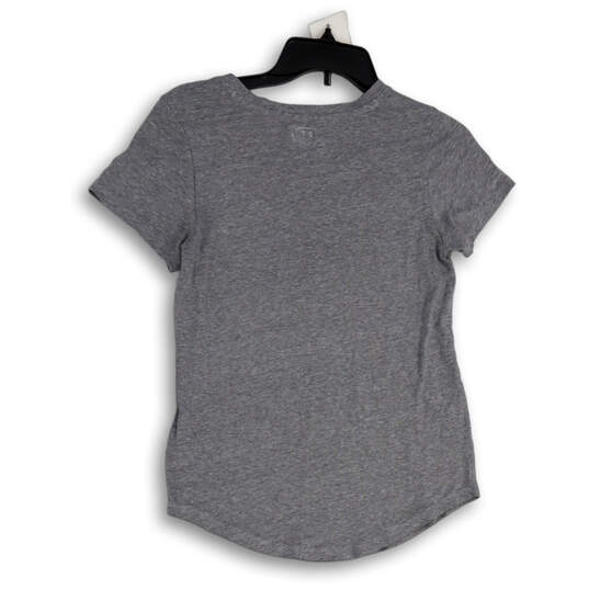 Womens Gray Heather Round Neck Short Sleeve Pullover T-Shirt Size Medium image number 2