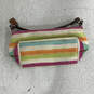 Womens Multicolor Inner Pocket Detachable Strap Logo Charm Hobo Bag Purse image number 2