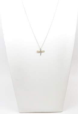 12K Black Hills Gold & 925 Sterling Silver Dragonfly Pendant Necklace 1.6g