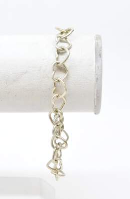 James Avery Sterling Silver Heart Linked Chain Bracelet 10.4g