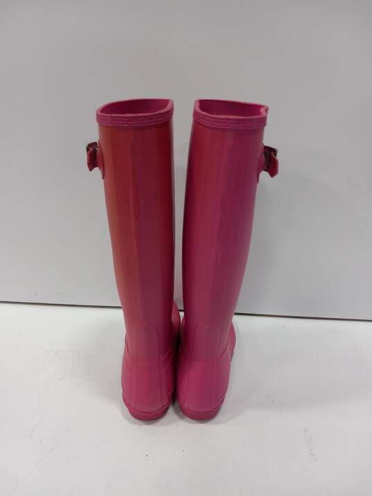 Hunter Women's Pink Tall RainBoots Size 5M image number 5
