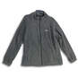 Mens Gray Mock Neck Long Sleeve Full-Zip Fleece Jacket Size 2X image number 1