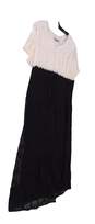 Dress Womens White Black Short Sleeve Lace Maxi Dress Size 18 image number 3