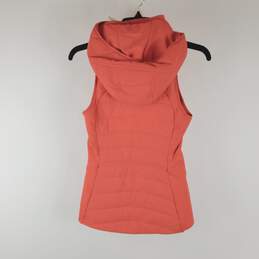 Lululemon Women Orange Hooded Puffer Vest 2