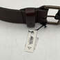 NWT Mens Brown Leather Adjustable Single Tongue Buckle Waist Belt Size 38 image number 3