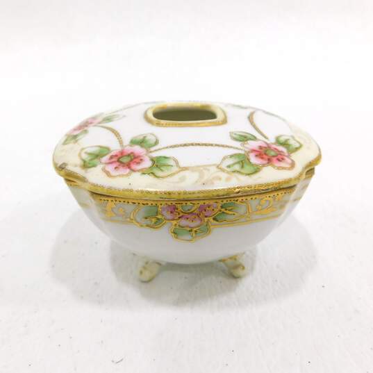 7 Piece Antique Nippon Dresser/Vanity Set Hand-Painted Japan Porcelain 1891-1921 image number 7
