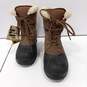 Men's Brown Kamik Thinsulate Insulation Brown Leather Waterproof Boots Size 9 image number 1