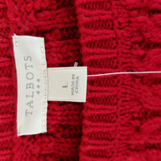 Talbots Women Sweater Red L image number 2