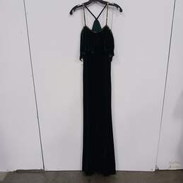 Women’s Aidan Mattox Cold-Shoulder Velvet Column Gown Sz 8 NWT alternative image