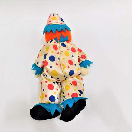 Vintage Rushton Rubber Face Clown Stuffed Plush Doll image number 2