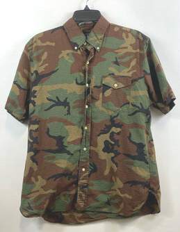 Ralph Lauren Camouflage Button-Up Short Sleeved Shirt - Size Large