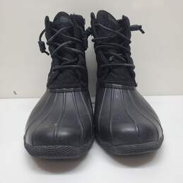 Sperry Saltwater Rope Duck Waterproof Rubber Boots in Black Women's Size 10 alternative image