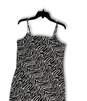 NWT Womens Black White Animal Print Square Neck Sleeveless Tank Dress Sz 6 image number 4