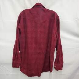 VTG Pendleton MN's Pearl Snap Button Cotton Blend Red Western Long Sleeve Shirt Size L alternative image