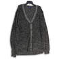 Mens Black Knitted Long Sleeve Button Front Cardigan Sweater Size 2XL Tall image number 1