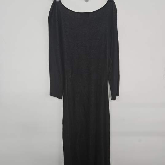 Connected Apparel Black & Tan Long Sleeve Dress image number 2