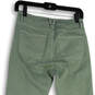 Womens Green Denim Medium Wash Pockets Stretch Skinny Leg Jeans Size 26 image number 4