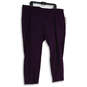 NWT Womens Purple Flat Front Comfort Waist Pull-On Ankle Pants Size 22W image number 1