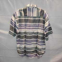 Vintage Izod Cotton Light Gray Short Sleeve Button Up Shirt NWT Size M alternative image