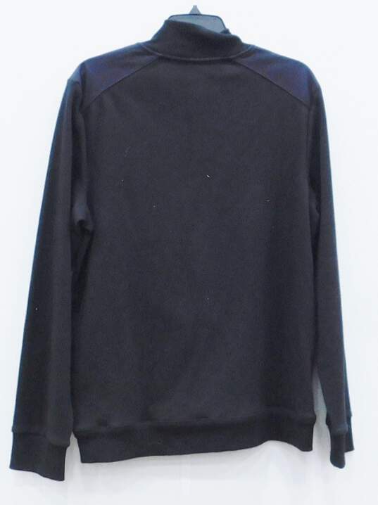 Men's Armani Exchange Black Zip Up Sweatshirt Size M image number 2