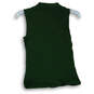 Womens Green Sleeveless V-Neck Classic Wrap Blouse Top Size Small image number 2