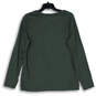 Womens Olive Green V-Neck Short Sleeve Pullover T-Shirt Size XL image number 2