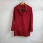Calvin Klein Red Hooded Button Up Jacket WM Size PXL NWT image number 1