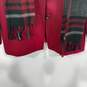 Women's London Fog Deep Red Woolen Pea Coat & Scarf Sz L image number 4