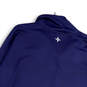Mens Blue High Neck Drawstring Waist Long Sleeve Pullover Sweatshirt Size L image number 4