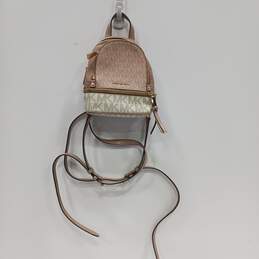 Michael Kors Rhea Pink Leather Mini Backpack