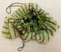 Antique Art Deco Green Clear Beaded Chain Purse - For Repair 167.5g image number 3