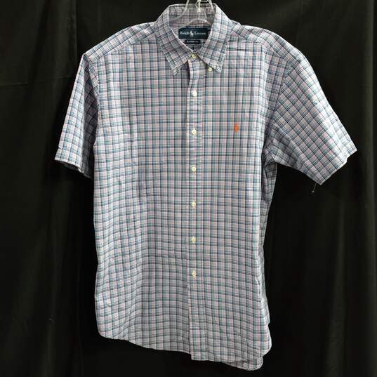 Ralph Lauren Multicolor Classic Fit Plaid Polo Shirt Size M image number 1