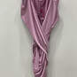 NWT Womens Purple Spaghetti Strap Surplice Neck Ruched Mini Dress Size L image number 3