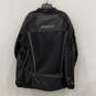 Mens Black Mesh Long Sleeve Front Pocket Full-Zip Motorcycle Jacket Size 4XL image number 2