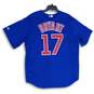 Genuine Merchandise Majestic Mens Blue Red Chicago Cubs #17 MLB Jersey Size XL image number 2