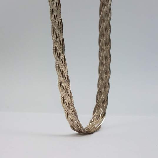 Sterling Silver Braided 22 1/2 Inch Necklace 25.9g image number 1