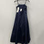 NWT Womens Blue Sleeveless Spaghetti Strap Back Zip Maxi Dress Size 8 image number 2