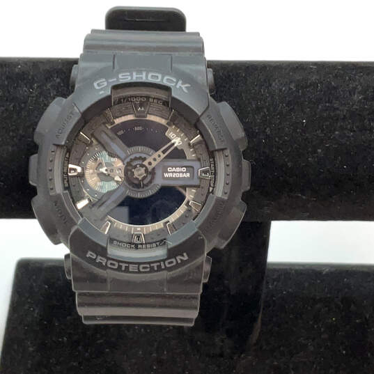 Designer Casio G-Shock GA-110 Black Round Dial Analog Digital Wristwatch image number 1