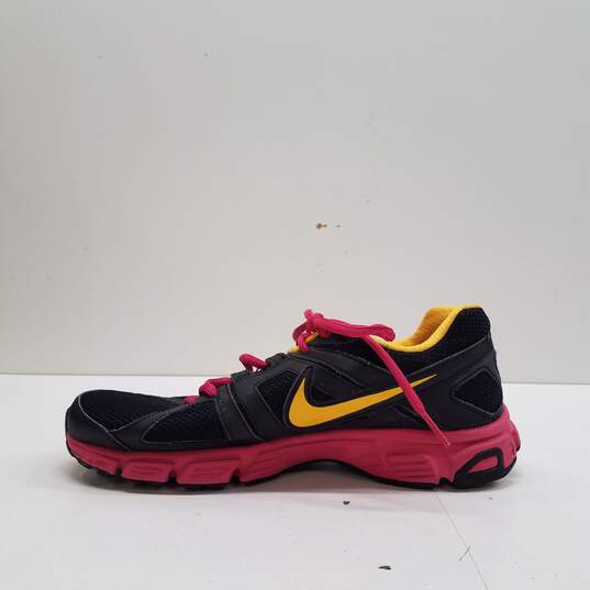 Nike Downshifter 5 Black/Pink/Yellow Athletic Shoes Women's Size 8 image number 2