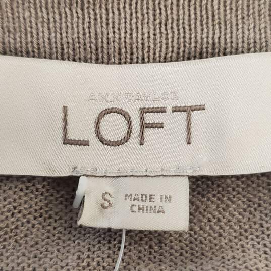 Ann Taylor Loft Women Brown Cardigan S NWT image number 3