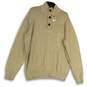 NWT Womens Tan Tight-Knit Long Sleeve Mock Neck Pullover Sweater Size XL image number 1