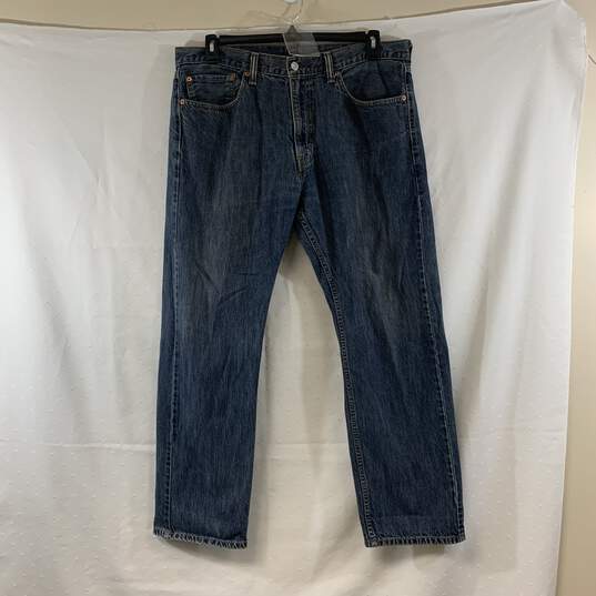 Men's Medium Wash Levi's 505 Regular Fit Jeans, Sz. 36x30 image number 1