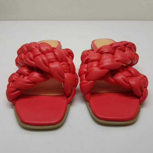 Vionic Kalina Women's Braided Strappy Poppy Red Slide Sandals Size 9.5 image number 2