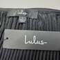 Lulus Black Pullover Front Tie LS Blouse Women's L NWT image number 3