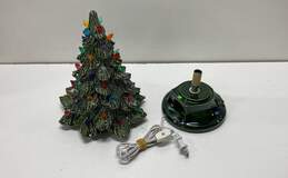 Vintage Ceramic Christmas Tree 13 inch Tall Light Up Table Top Seasonal Décor