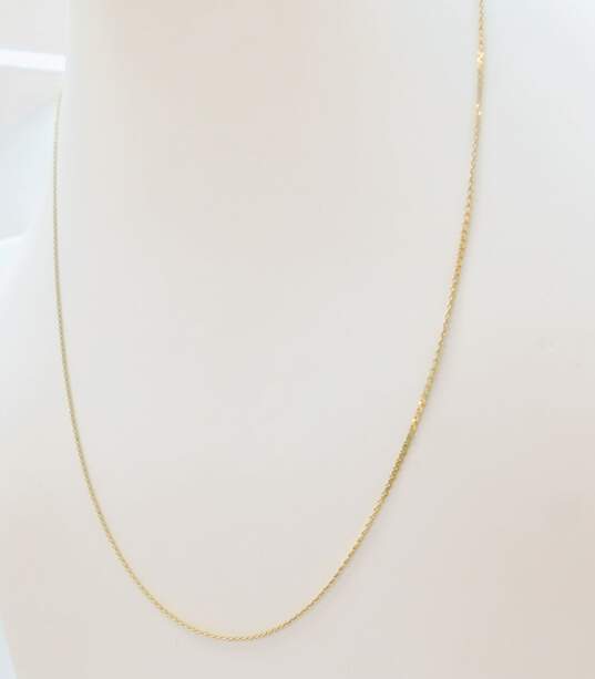 14K Yellow Gold Fancy Link Chain Necklace for Repair 2.1g image number 2